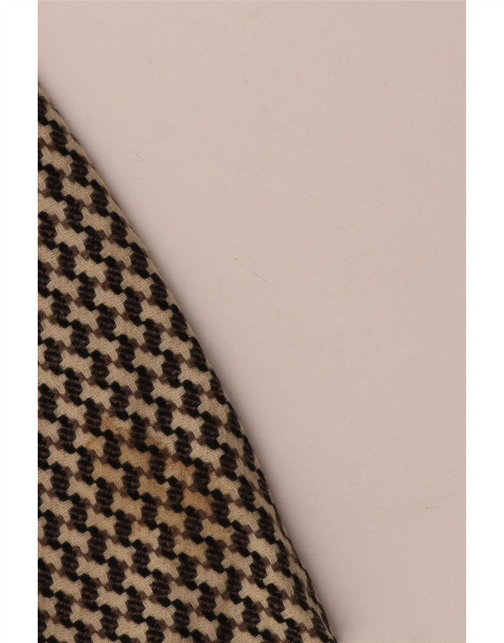 Poi By Krizia Womens Crop Blazer Jacket IT 40 Small Beige Houndstooth