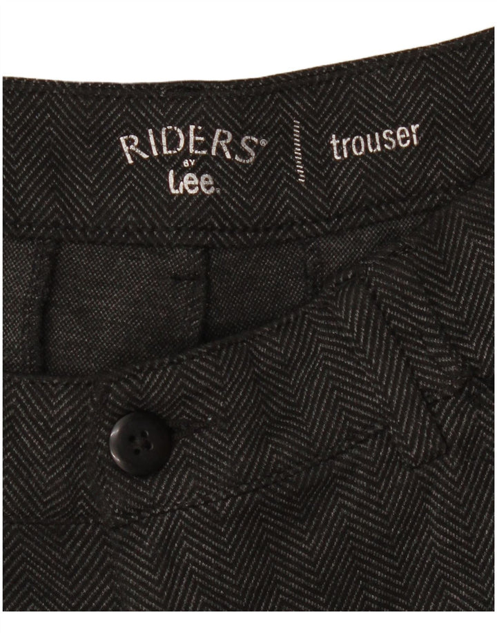 LEE Womens Riders Bootcut Cropped Trousers W32 L25  Grey Herringbone