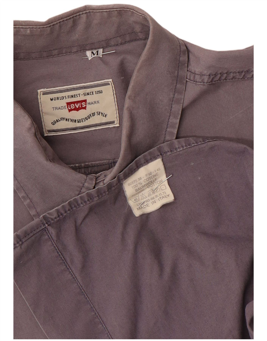 Levi's Mens Shirt Medium Purple Cotton