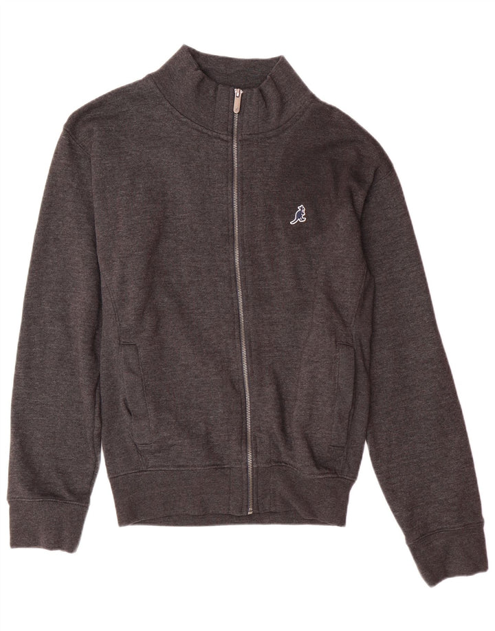 KANGOL Mens Tracksuit Top Jacket Small Grey Cotton