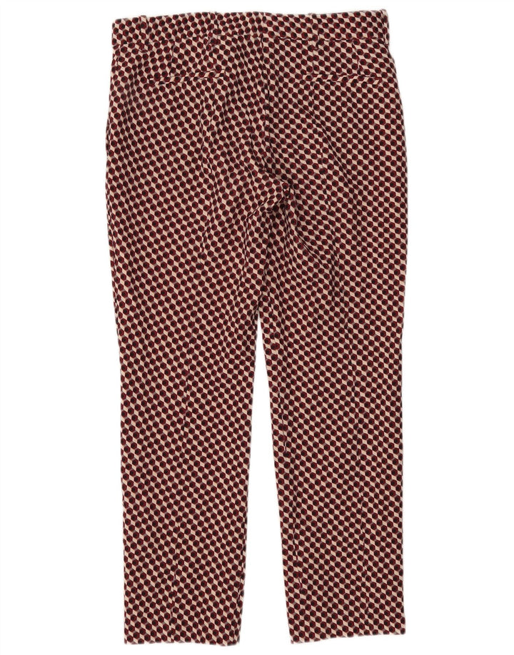 Zara Womens Slim Chino Trousers Medium W28 L27 Red Geometric