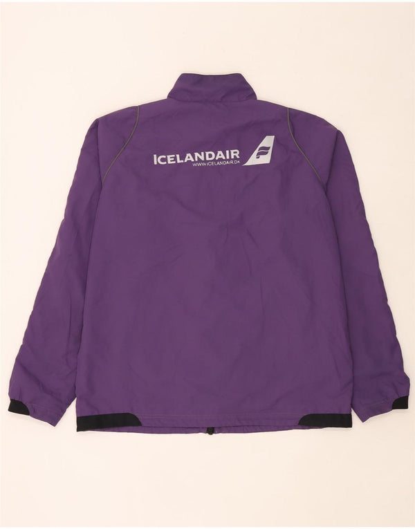 Hummel Mens Graphic Tracksuit Top Jacket Large Purple Colourblock Polyester