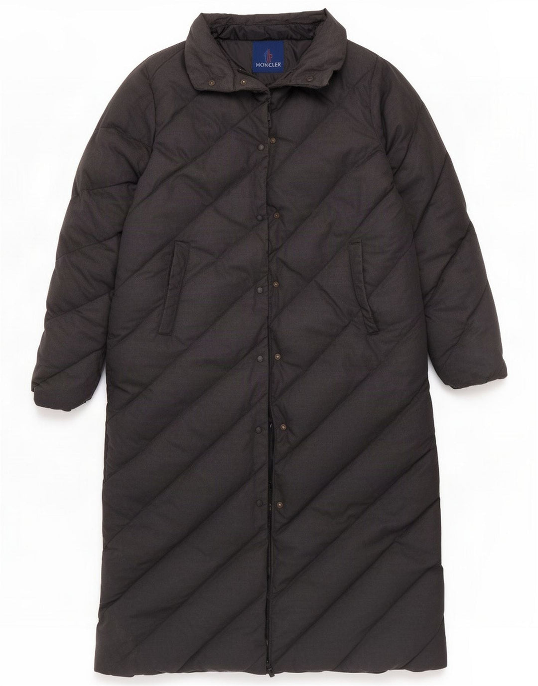 Moncler Womens Oversized Padded Coat Size 3 Medium Grey Cotton