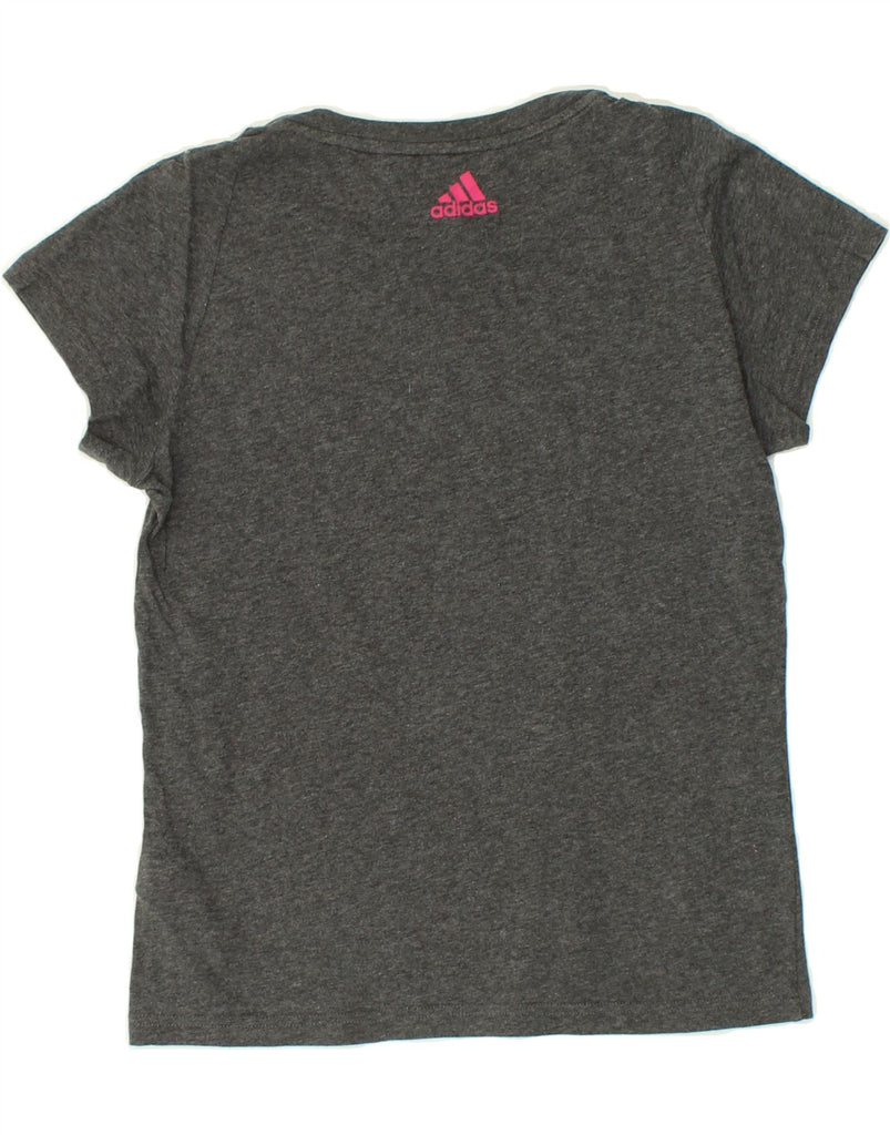 ADIDAS Womens Graphic T-Shirt Top UK 8/10 Small Grey Cotton | Vintage Adidas | Thrift | Second-Hand Adidas | Used Clothing | Messina Hembry 