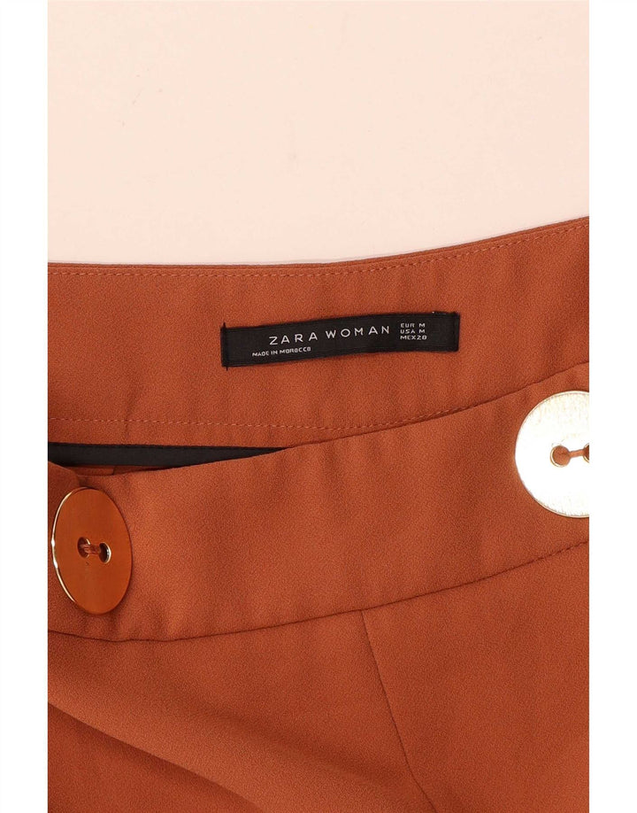 Zara Womens Wide Leg Casual Trousers Medium W28 L34 Brown
