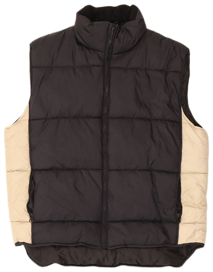 Multiblu Mens Padded Gilet UK 38 Medium Black Colourblock Polyamide
