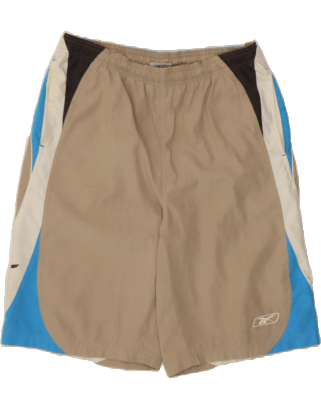 REEBOK Mens Sport Shorts Large Beige Colourblock Polyester Vintage Reebok and Second-Hand Reebok from Messina Hembry 