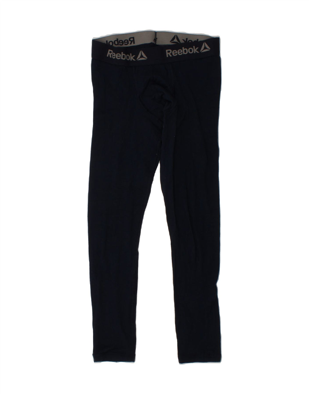 REEBOK Girls Graphic Leggings 7-8 Years Medium Navy Blue Polyester Vintage Reebok and Second-Hand Reebok from Messina Hembry 