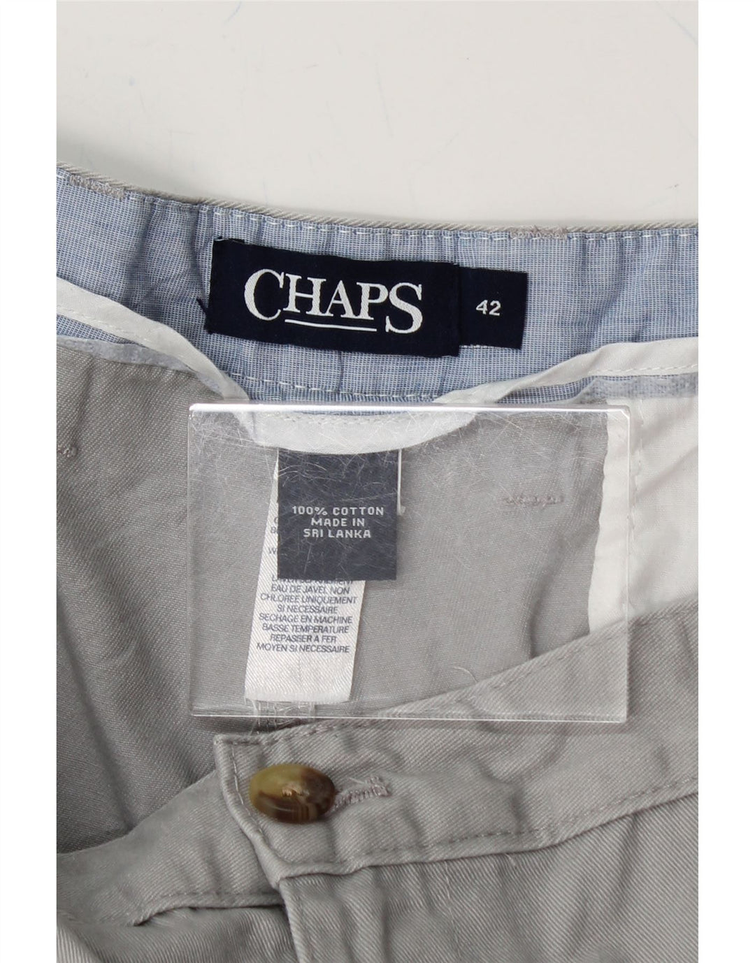 CHAPS Mens Chino Shorts W42 2XL Grey Cotton Vintage Chaps and Second-Hand Chaps from Messina Hembry 