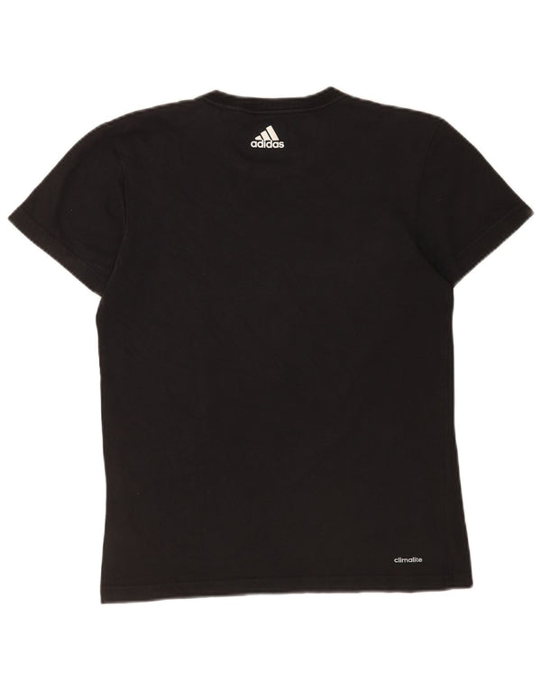 Adidas Mens Climalite Graphic T-Shirt Top Small Black Colourblock Cotton