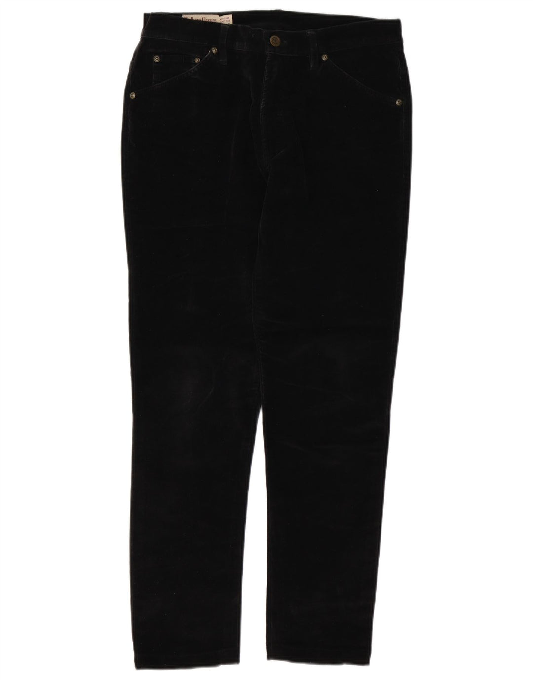 MARLBORO CLASSICS Womens Slim Corduroy Trousers W29 L28 Black Cotton