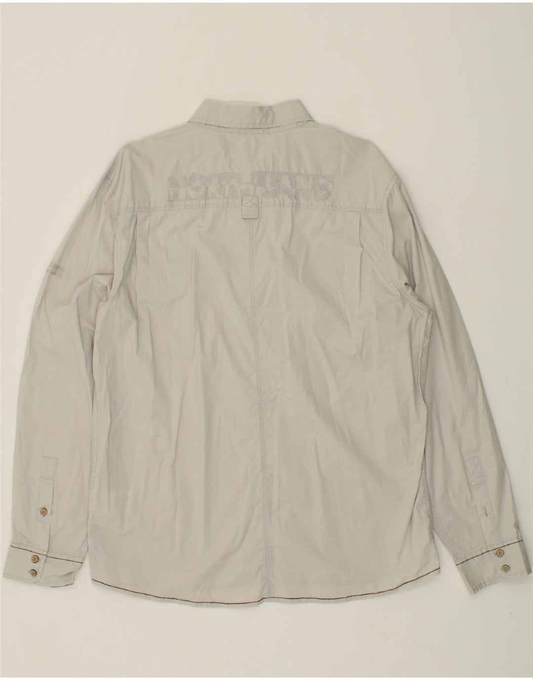 NORTHLAND Mens Graphic Shirt XL Grey Cotton Vintage Northland and Second-Hand Northland from Messina Hembry 