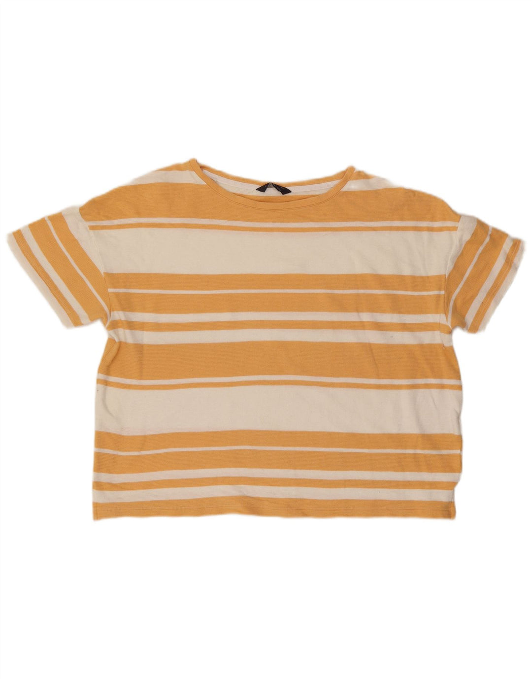 Marks & Spencer Womens Oversized T-Shirt Top UK 16 Large Orange Striped