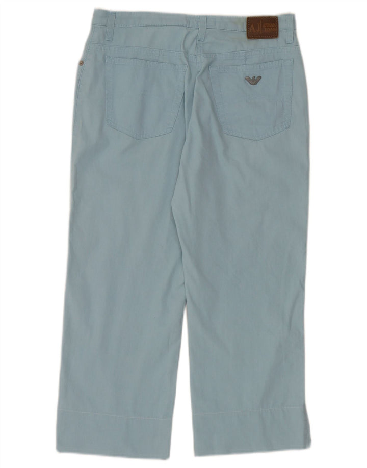 Armani Womens Straight Capri Trousers W29 L22 Blue