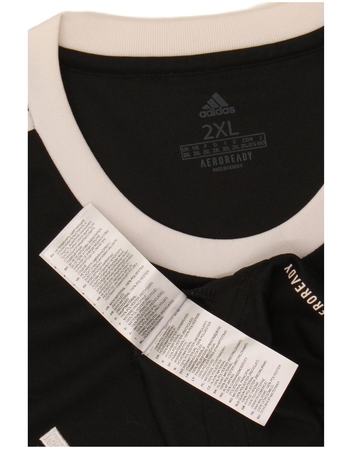 Adidas Mens Aeroready T-Shirt Top 2XL Black Polyester