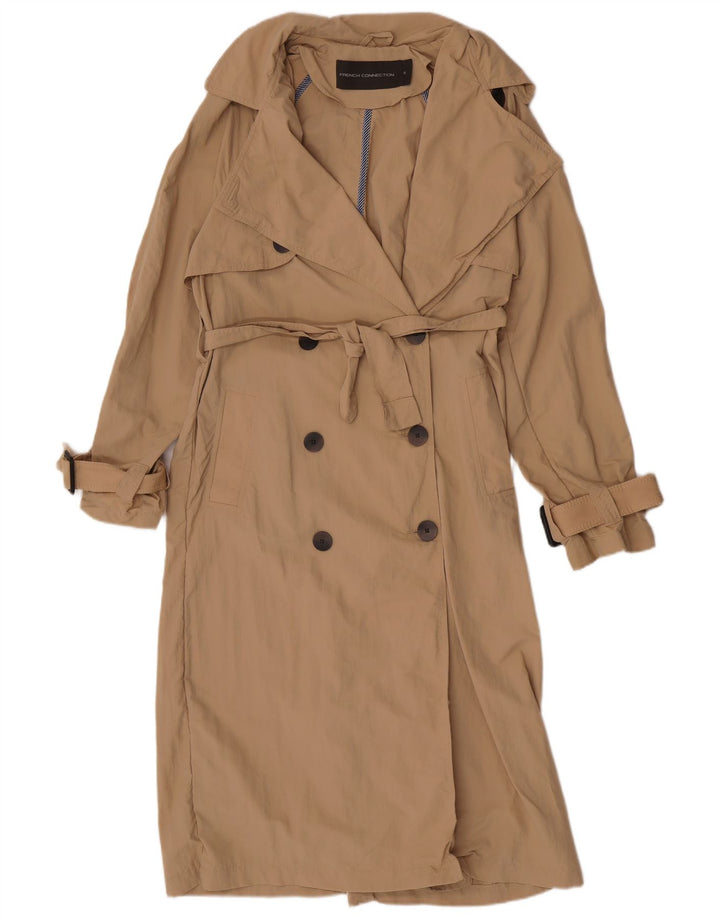 French Connection Womens Trench Coat UK 10 Small Beige Polyamide