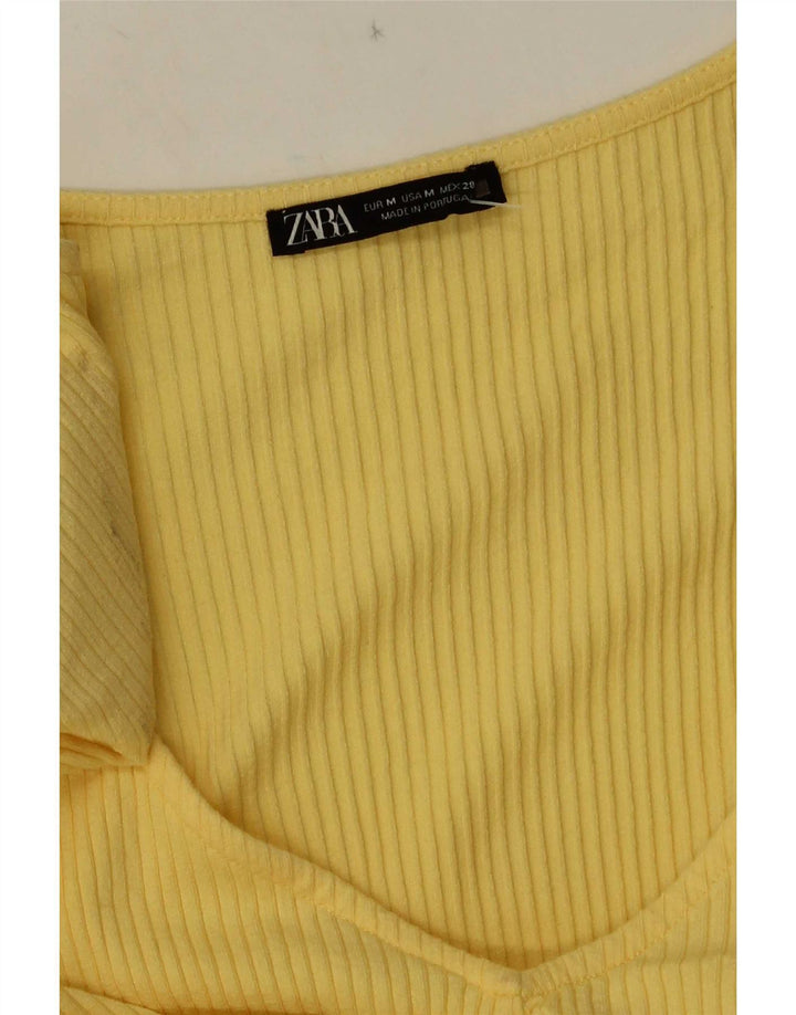 Zara Womens Maxi Dress UK 12 Medium Yellow
