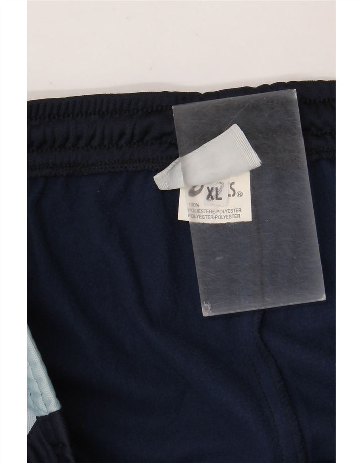 Asics Mens Tracksuit Trousers XL  Navy Blue Colourblock Polyester