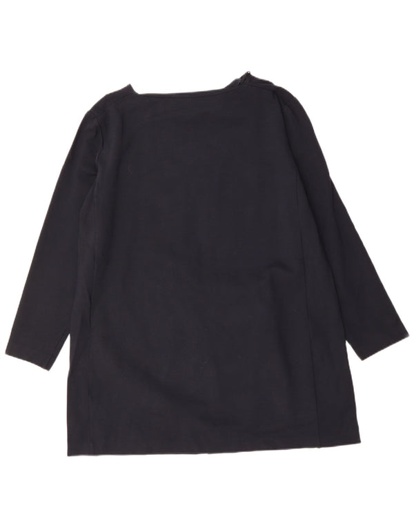 COS Womens Tunic Dress UK 16 Large Navy Blue Viscose