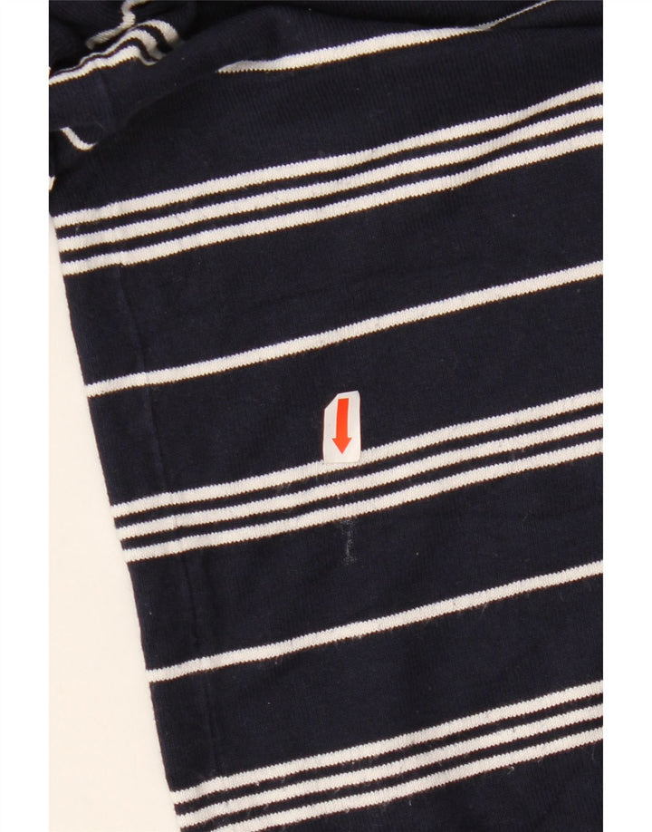 MARKS & SPENCER Womens Crop Crew Neck Jumper Sweater UK14 Medium Navy Blue