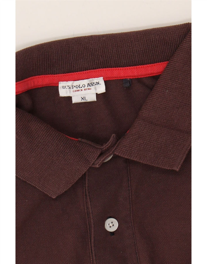 U.S. POLO ASSN. Mens Polo Shirt XL Brown Vintage U.S. Polo Assn. and Second-Hand U.S. Polo Assn. from Messina Hembry 