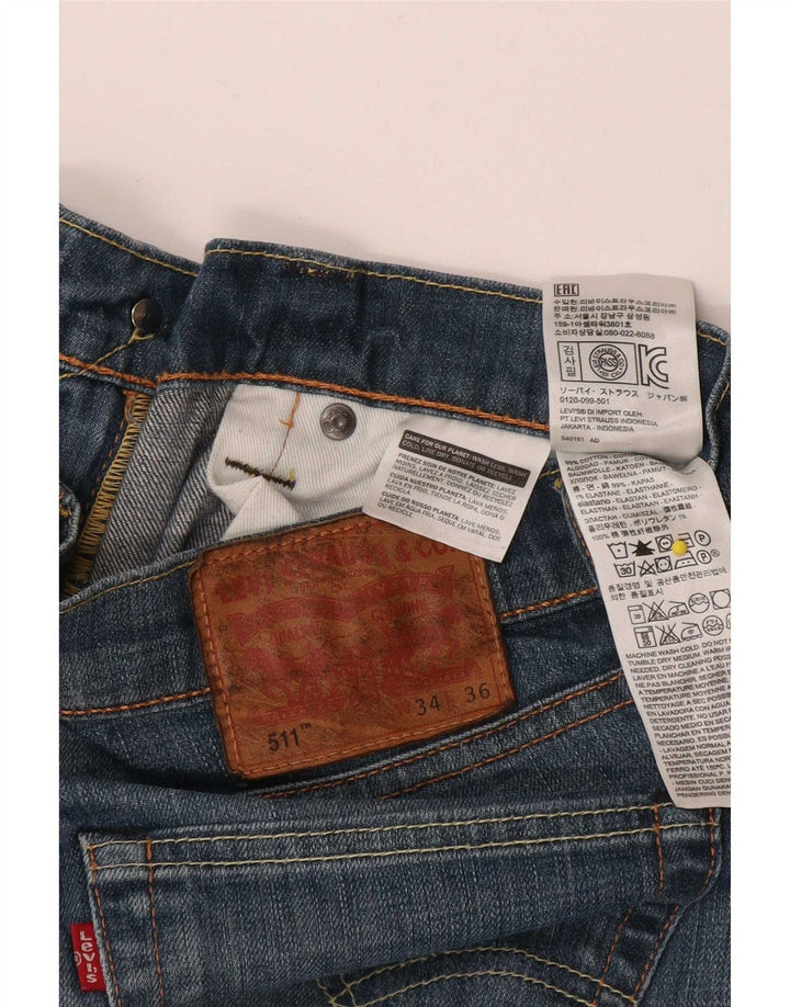 Levi's Mens 511 Slim Jeans W34 L36 Blue Cotton