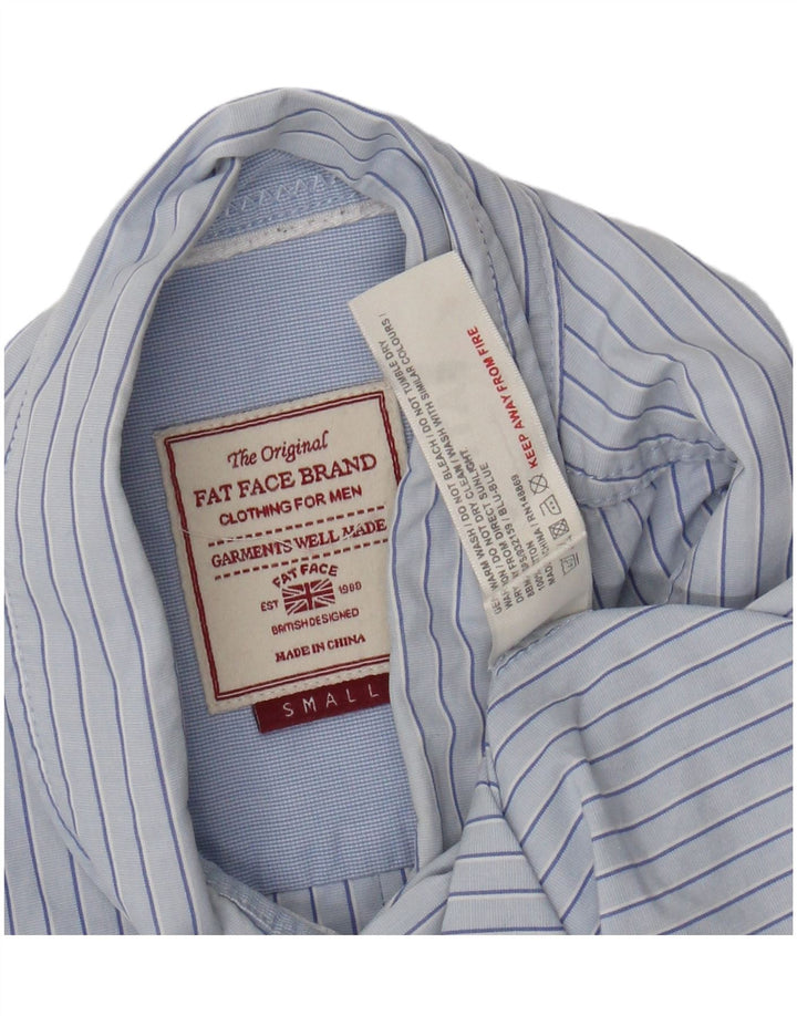 Fat Face Mens Shirt Small Blue Pinstripe Cotton
