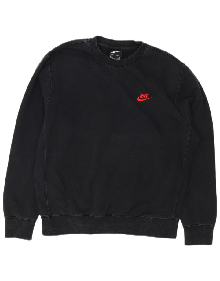 Nike Mens Sweatshirt Jumper Medium Black Cotton