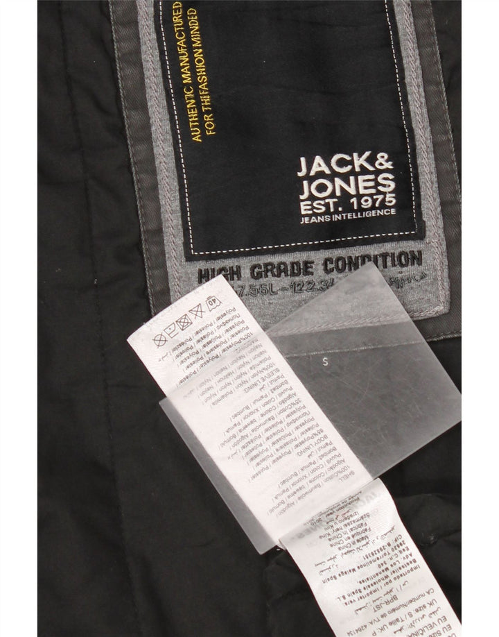 Jack & Jones Mens Military Jacket UK 36 Small Grey Cotton