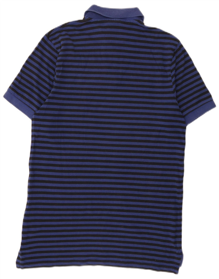 Nike Mens Inter Milan Polo Shirt Medium Navy Blue Striped Cotton