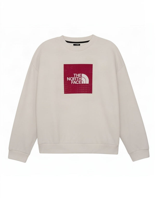 The North Face Womens Graphic Sweatshirt Jumper UK 16 Large White Cotton