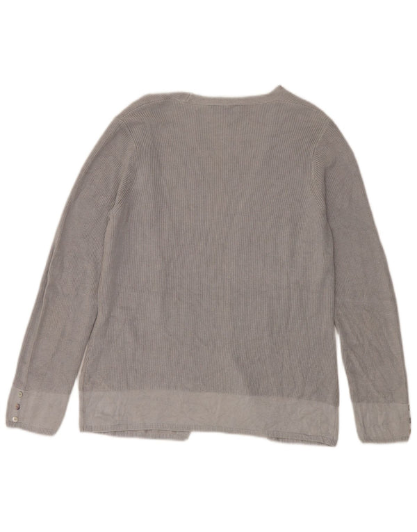 Per Una Womens Open Cardigan Sweater UK 14 Large Grey
