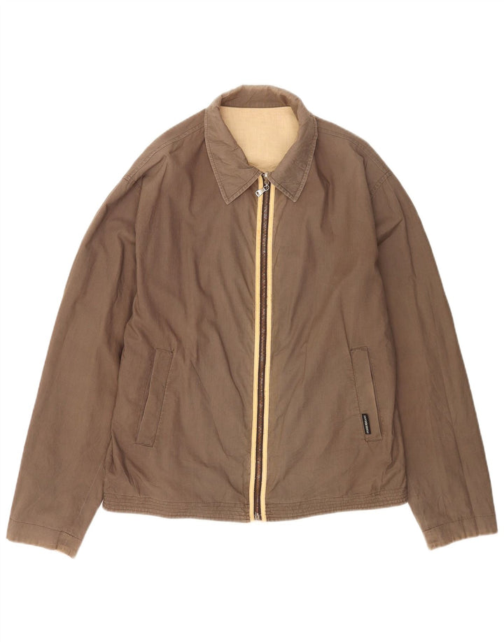 Ferre Mens Reversible Jacket UK 38 Medium Beige Cotton