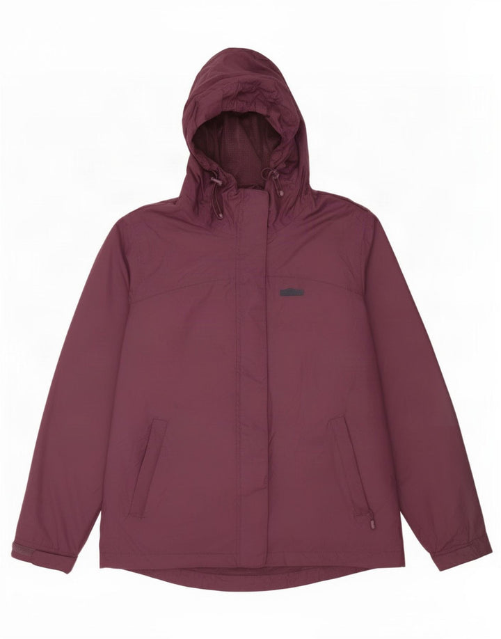 Mountain Warehouse Womens Hooded Rain Jacket UK 12 Medium Purple Polyamide