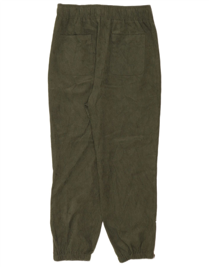 Zara Womens Joggers Cropped Trousers Medium W28 L25 Khaki Polyester