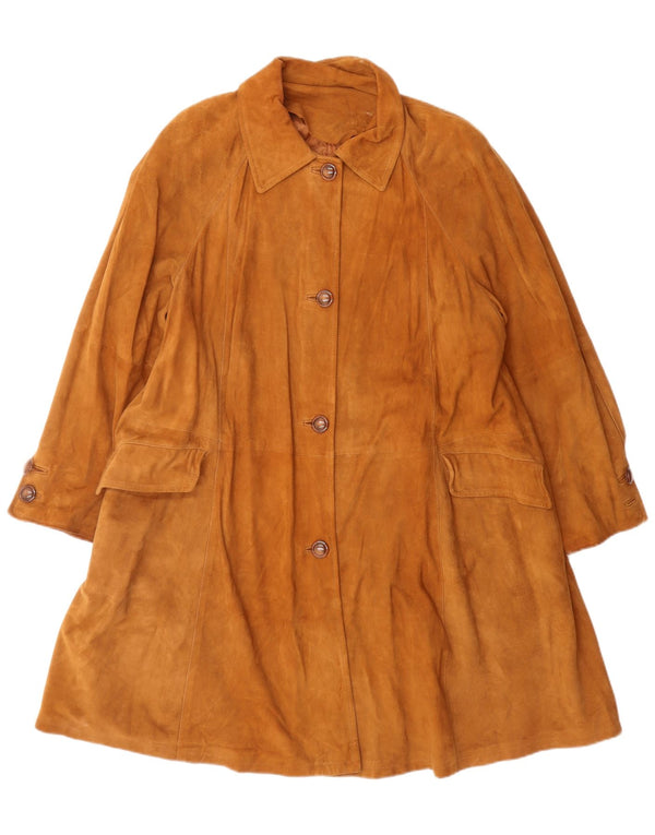 Vintage Womens Suede Jacket IT 42 Medium Brown Leather