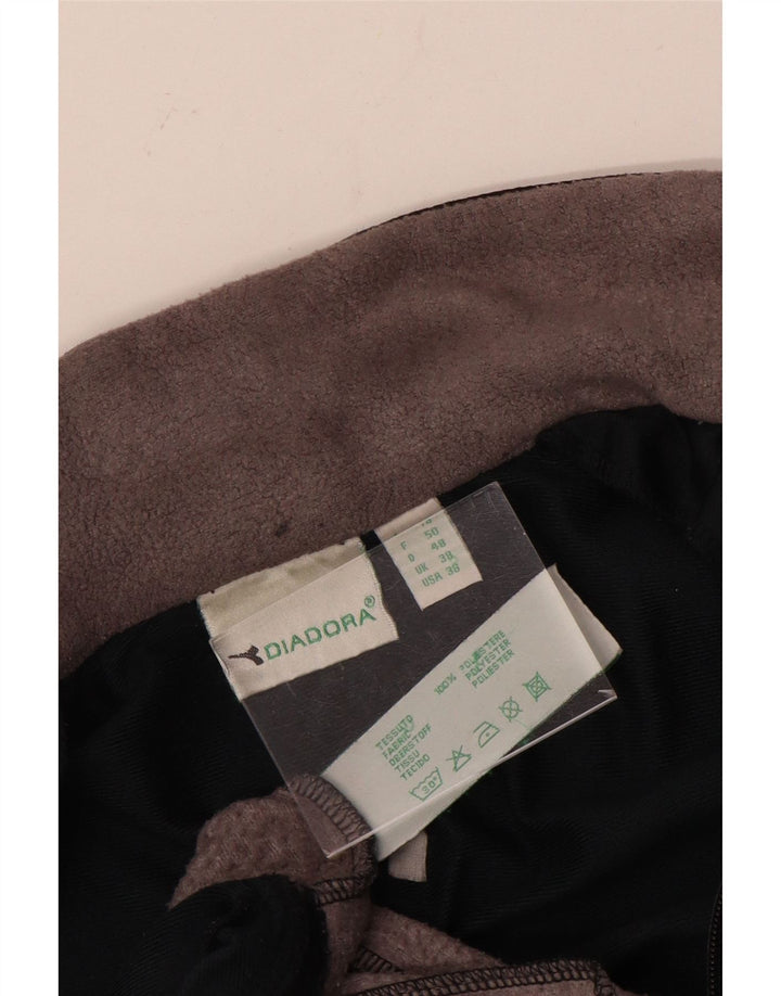 Diadora Mens Tracksuit Top Jacket UK 38 Medium Grey Colourblock Polyester