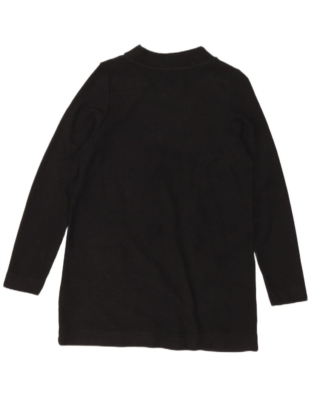 Marks & Spencer Womens Long Sleeve Tunic Top UK 12 Medium Black Polyester