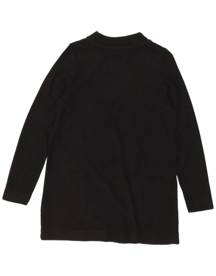 Marks & Spencer Womens Long Sleeve Tunic Top UK 12 Medium Black Polyester