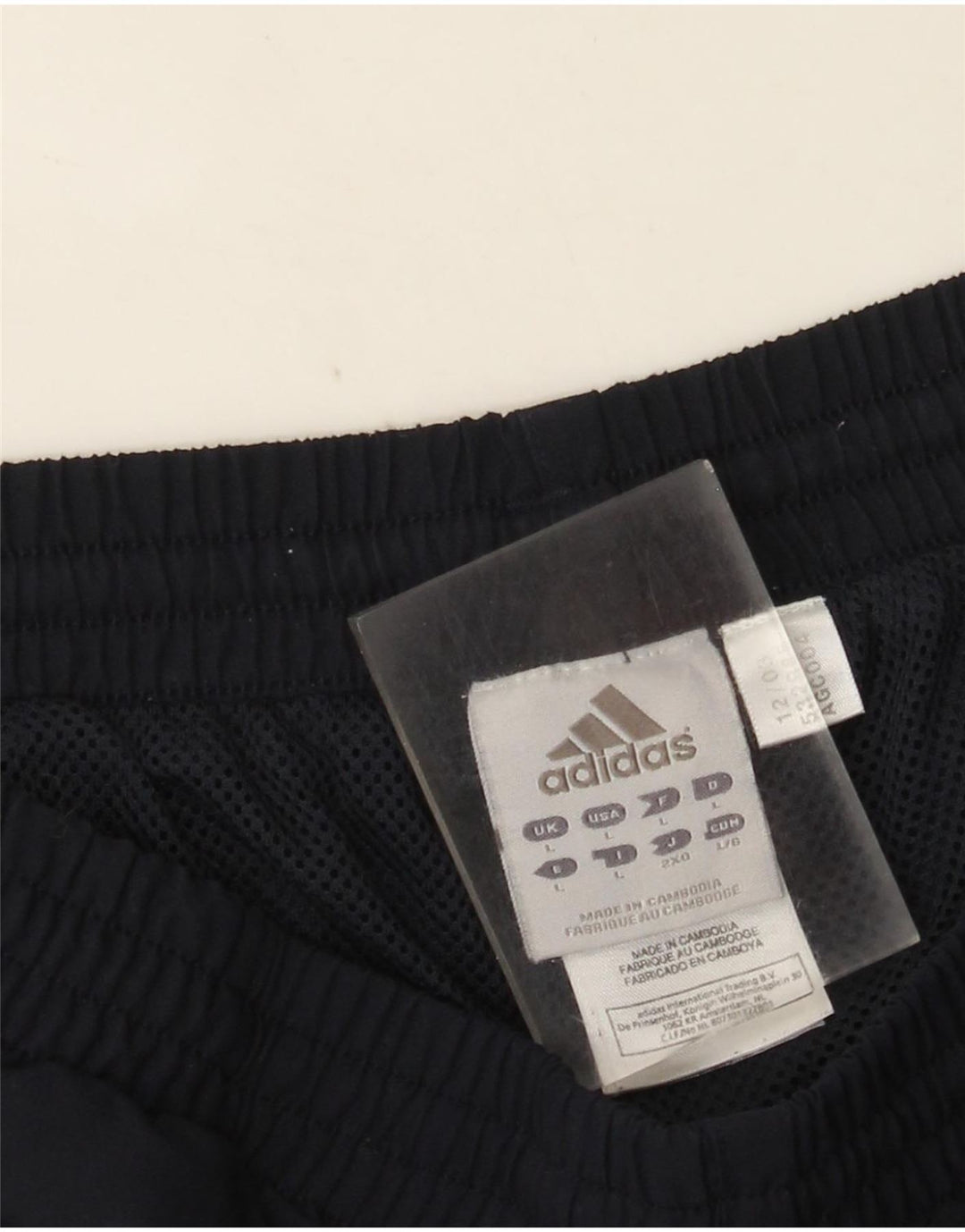 Adidas Mens Bermuda Sport Shorts Large Navy Blue Polyester