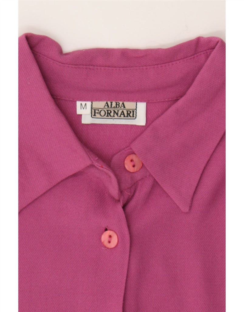 ALBA FORNARI Womens Shirt Blouse UK 14 Medium Pink Viscose Vintage Alba Fornari and Second-Hand Alba Fornari from Messina Hembry 
