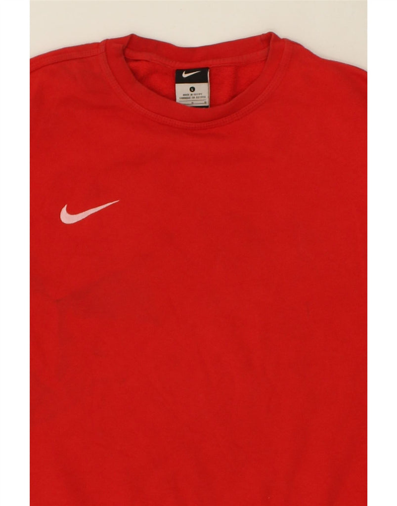 NIKE Mens Sweatshirt Jumper Large Red | Vintage Nike | Thrift | Second-Hand Nike | Used Clothing | Messina Hembry 