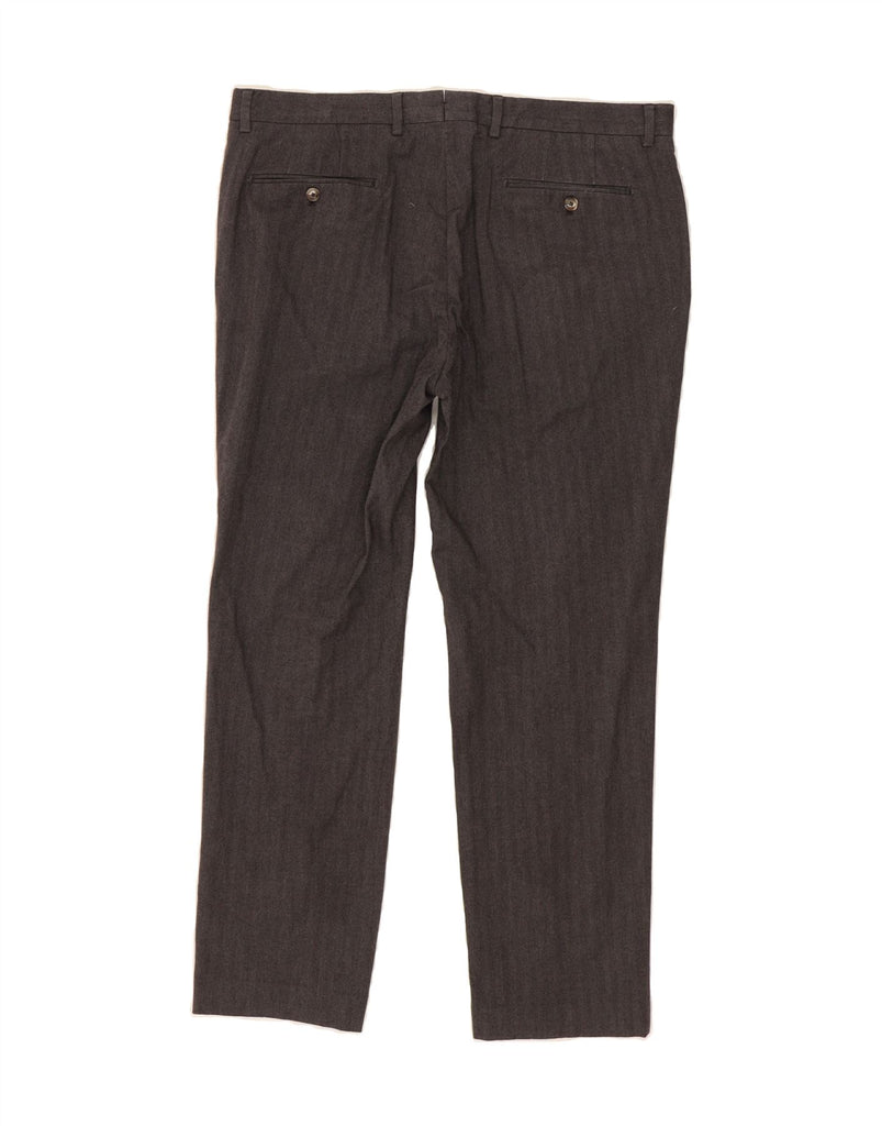 MASSIMO DUTTI Mens Slim Suit Trousers EU 46 XL W36 L30 Brown Polyester Vintage Massimo Dutti and Second-Hand Massimo Dutti from Messina Hembry 
