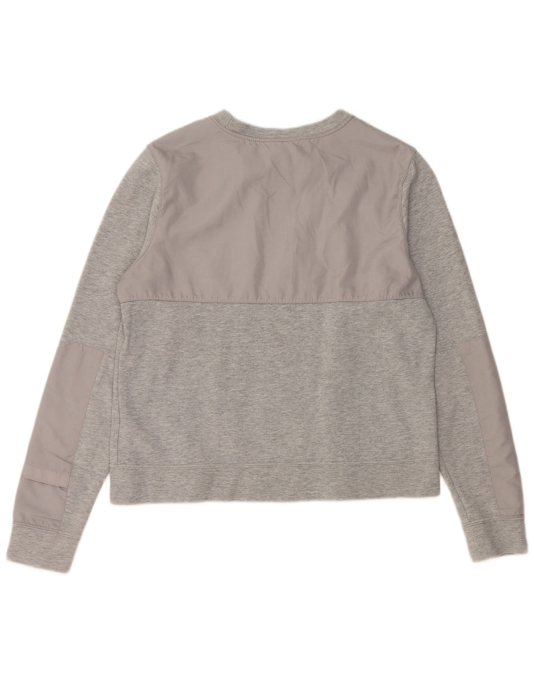 Nike Womens Sweatshirt Jumper UK 16 Large Grey Cotton