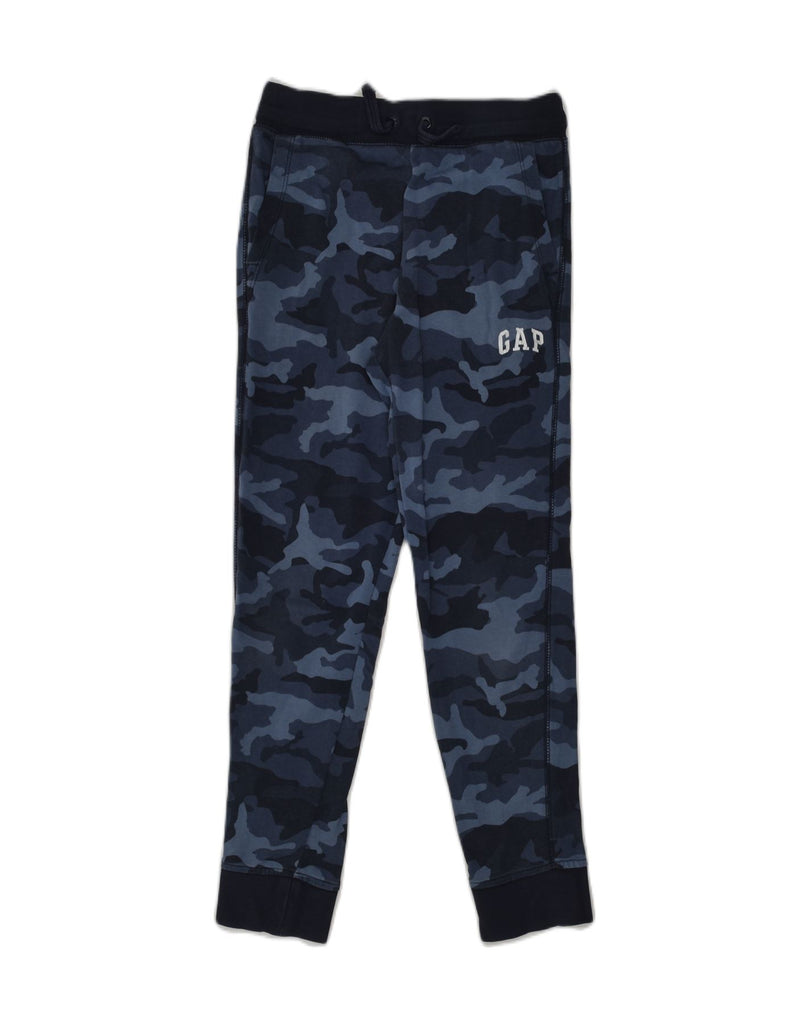 GAP Boys Tracksuit Trousers Joggers 9-10 Years Large Blue Camouflage | Vintage Gap | Thrift | Second-Hand Gap | Used Clothing | Messina Hembry 