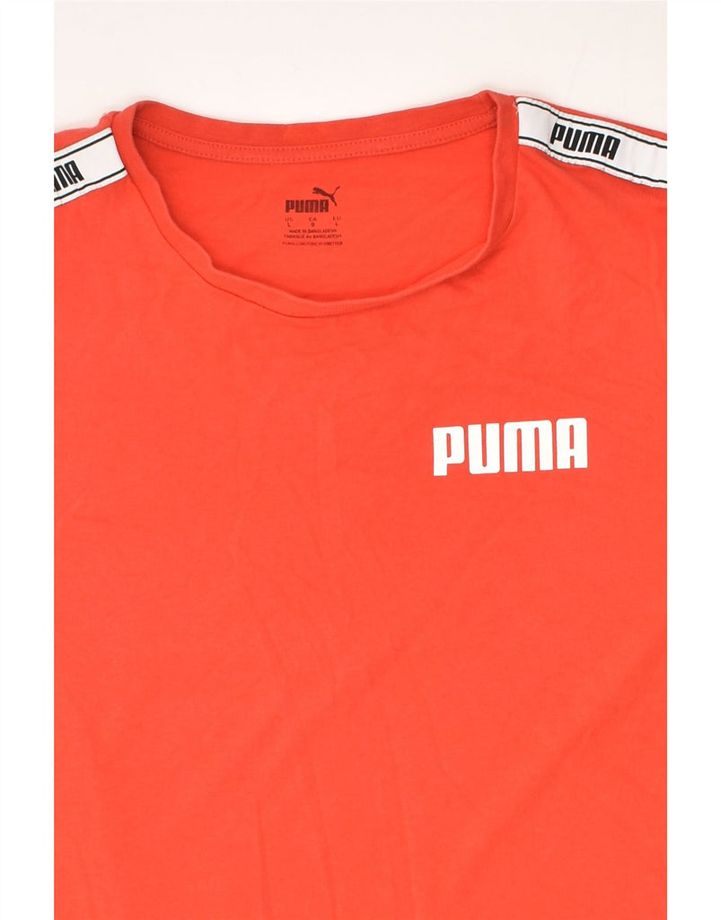 PUMA Mens Graphic T-Shirt Top Large Red Cotton | Vintage Puma | Thrift | Second-Hand Puma | Used Clothing | Messina Hembry 