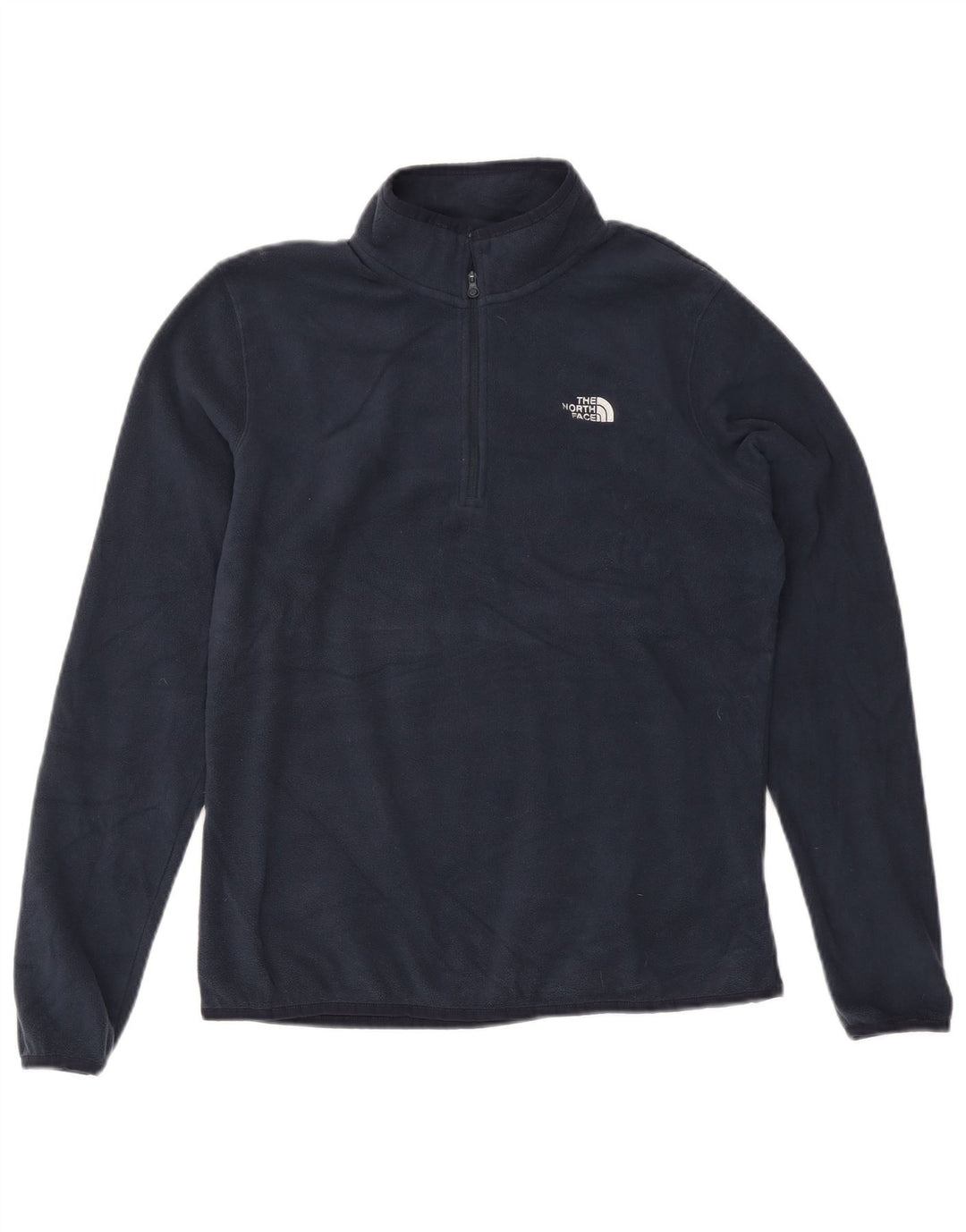 The North Face Womens Fleece Jumper UK 14 Large Navy Blue Polyester