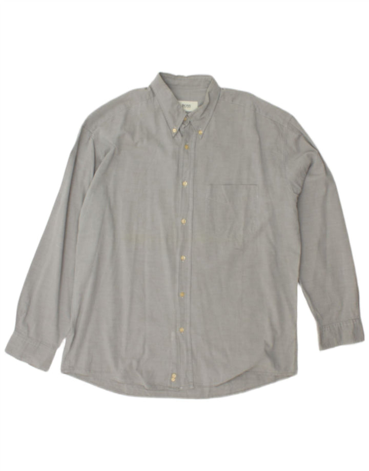 HUGO BOSS Mens Shirt Size 41 Large Grey