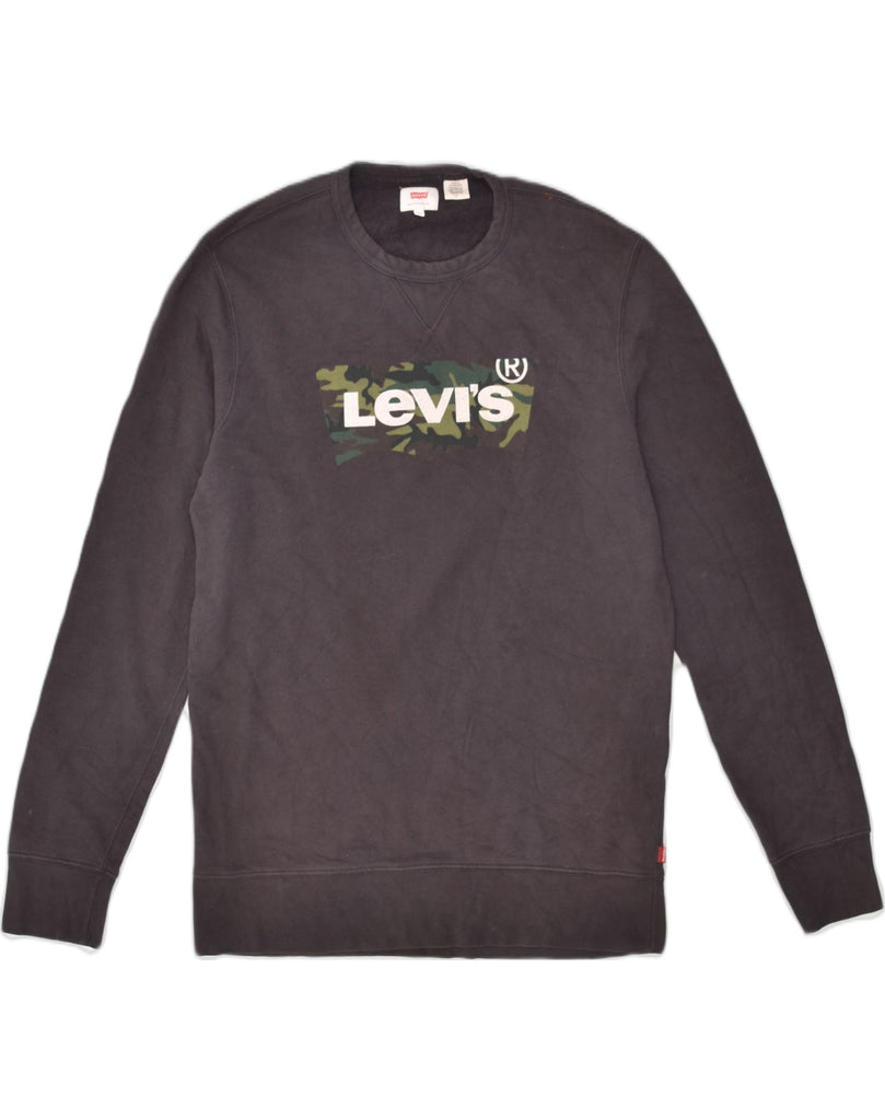 LEVI'S Mens Graphic Sweatshirt Jumper Medium Brown Cotton | Vintage Levi's | Thrift | Second-Hand Levi's | Used Clothing | Messina Hembry 