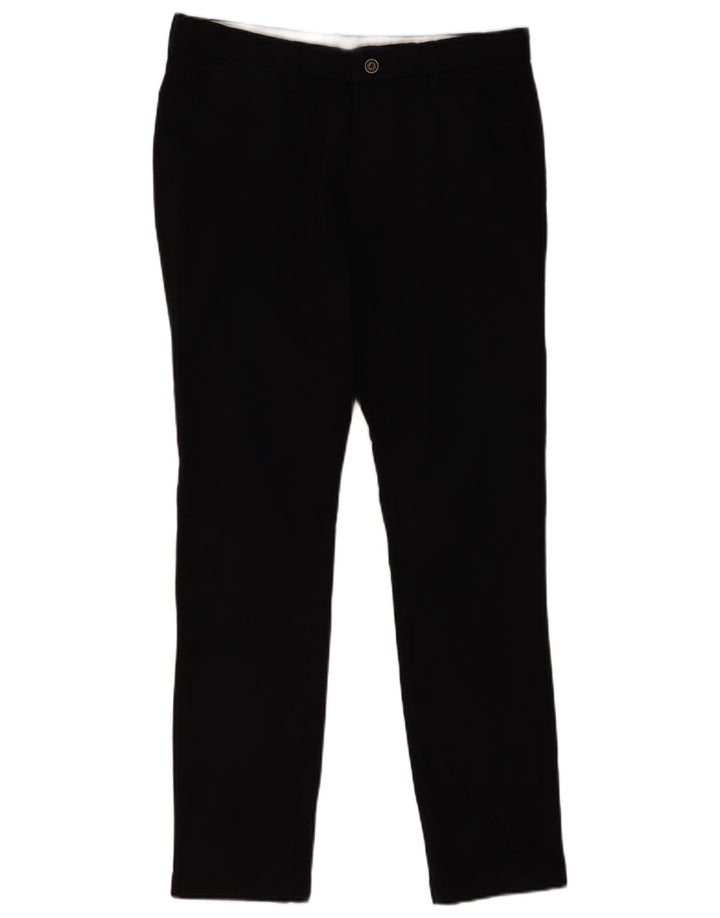 Marks & Spencer Mens Slim Chino Trousers W34 L31 Black Cotton